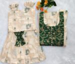 Ivory Green Mom & Daughter Twinning Set - Image 2