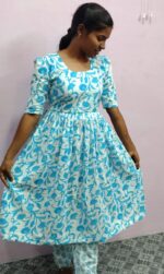 Aqua Bloom Kurti Set - Image 2