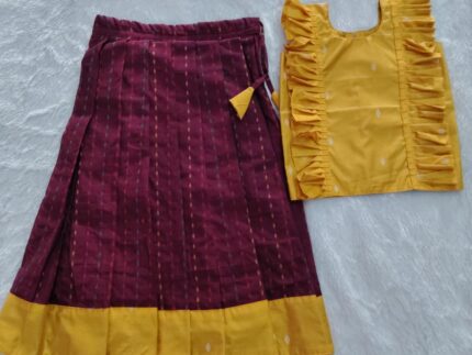 Chanderi Cotton Top & Skirt